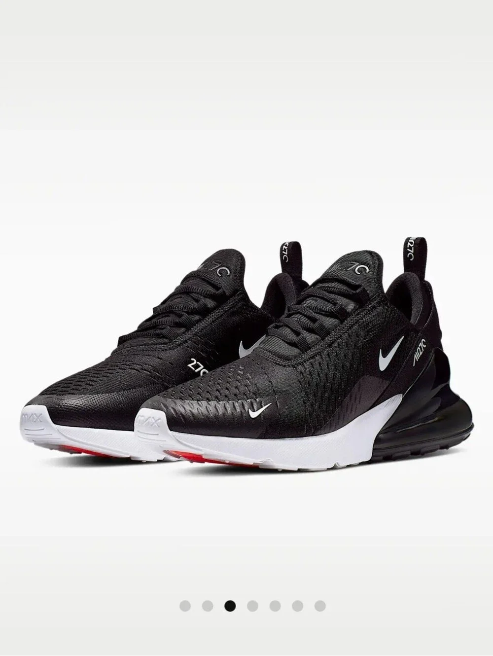 Nike Air Max 270 AH8050-002 Black/White Men's Low Top Running Sneaker